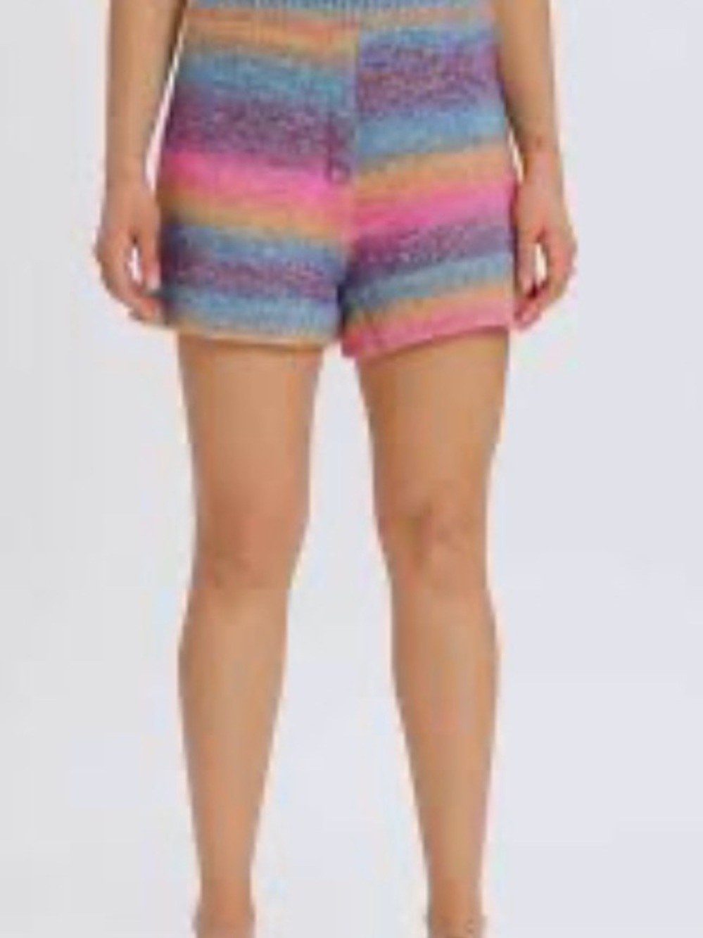 Something Navy Poppy Ombre Sweater Shorts Pastel Multi Colored